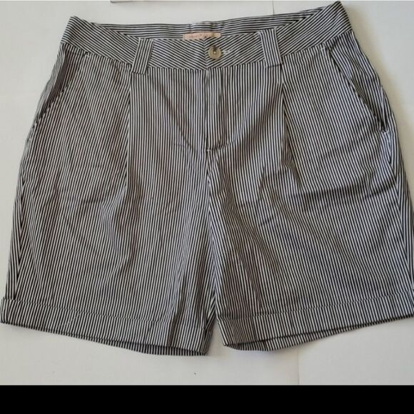 GIBSON LATIMER Womens 10 black and white stripe shorts - Picture 1 of 4